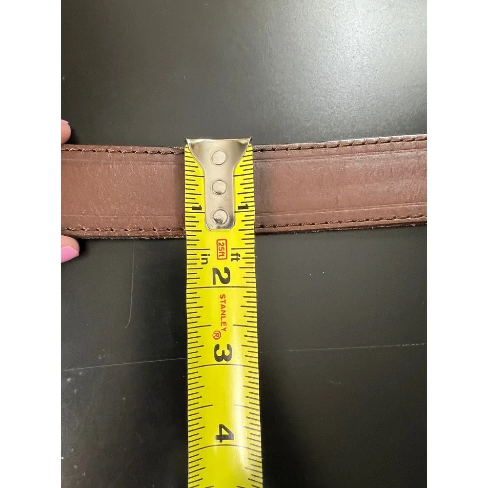 RedHead‎ Mens Brown Genuine Leather Belt Size 42 Silver Buckle Made in Mexico